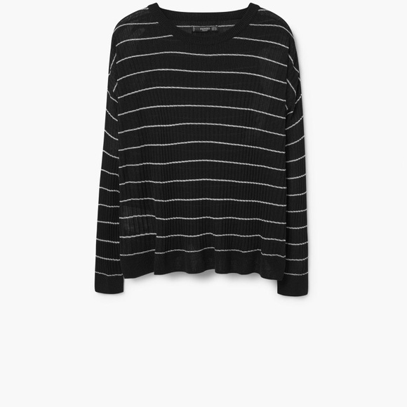 NWOT Mango Striped Ribbed Sweater - Picture 4 of 4